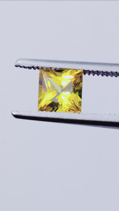 Princess FAB Lab-Grown Yellow Sapphire Gems