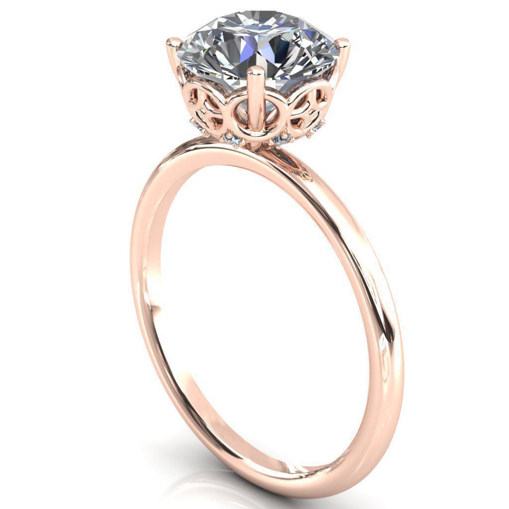 1st Star Round Moissanite Engagement Ring-Custom-Made Jewelry-Fire & Brilliance ®