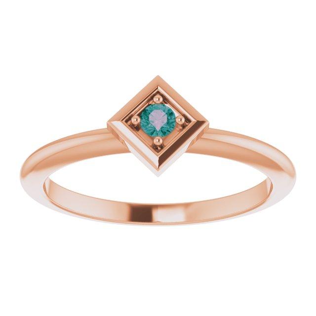 2.5mm Round Gemstone Stackable Geometric Ring-FIRE & BRILLIANCE