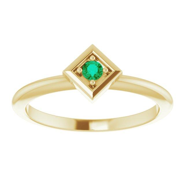 2.5mm Round Gemstone Stackable Geometric Ring-FIRE & BRILLIANCE