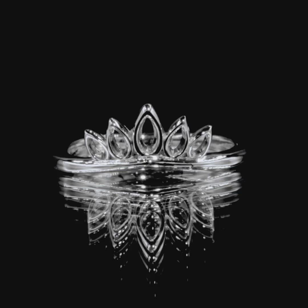 Royal Marquise Shaped Crown Stackable Band