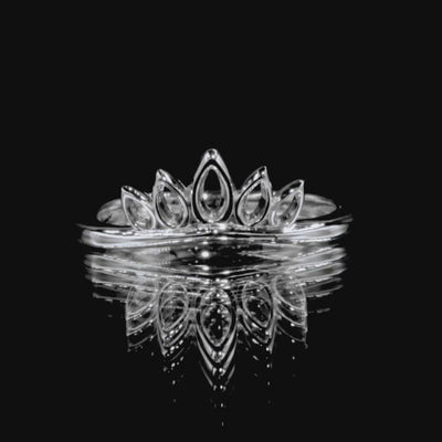 Royal Marquise Shaped Crown Stackable Band