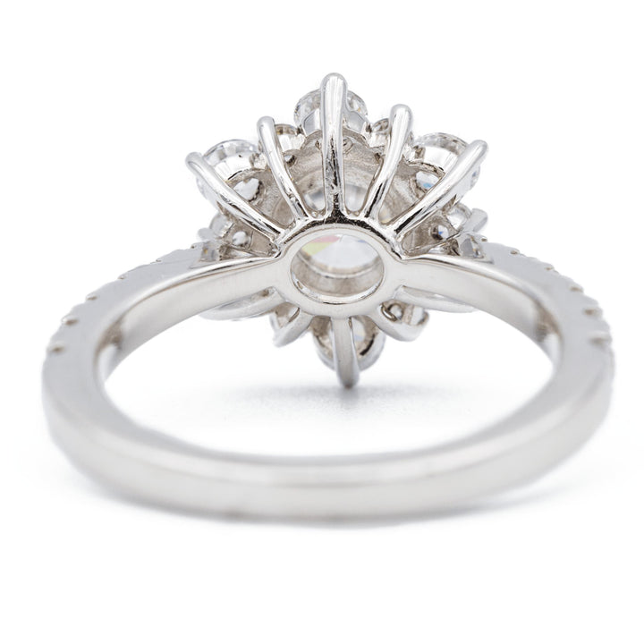 1/6 Carat Natural Diamond Snowflake Ring | 14k Gold Over Sterling Silver, I-J Color, 0.16 CTTW - View #4