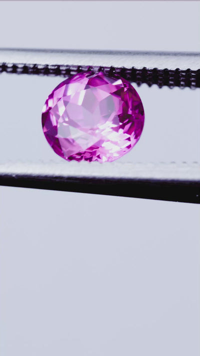 Round FAB Lab-Grown Pink Sapphire Gems