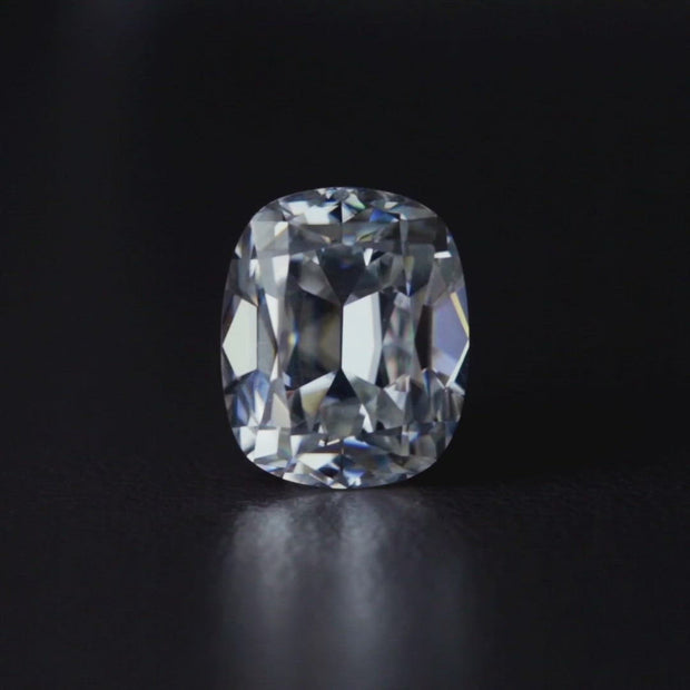 Antique Cushion Elongated Old Mine Cut OMC Heirloom FAB Moissanite L FIRE BRILLIANCE