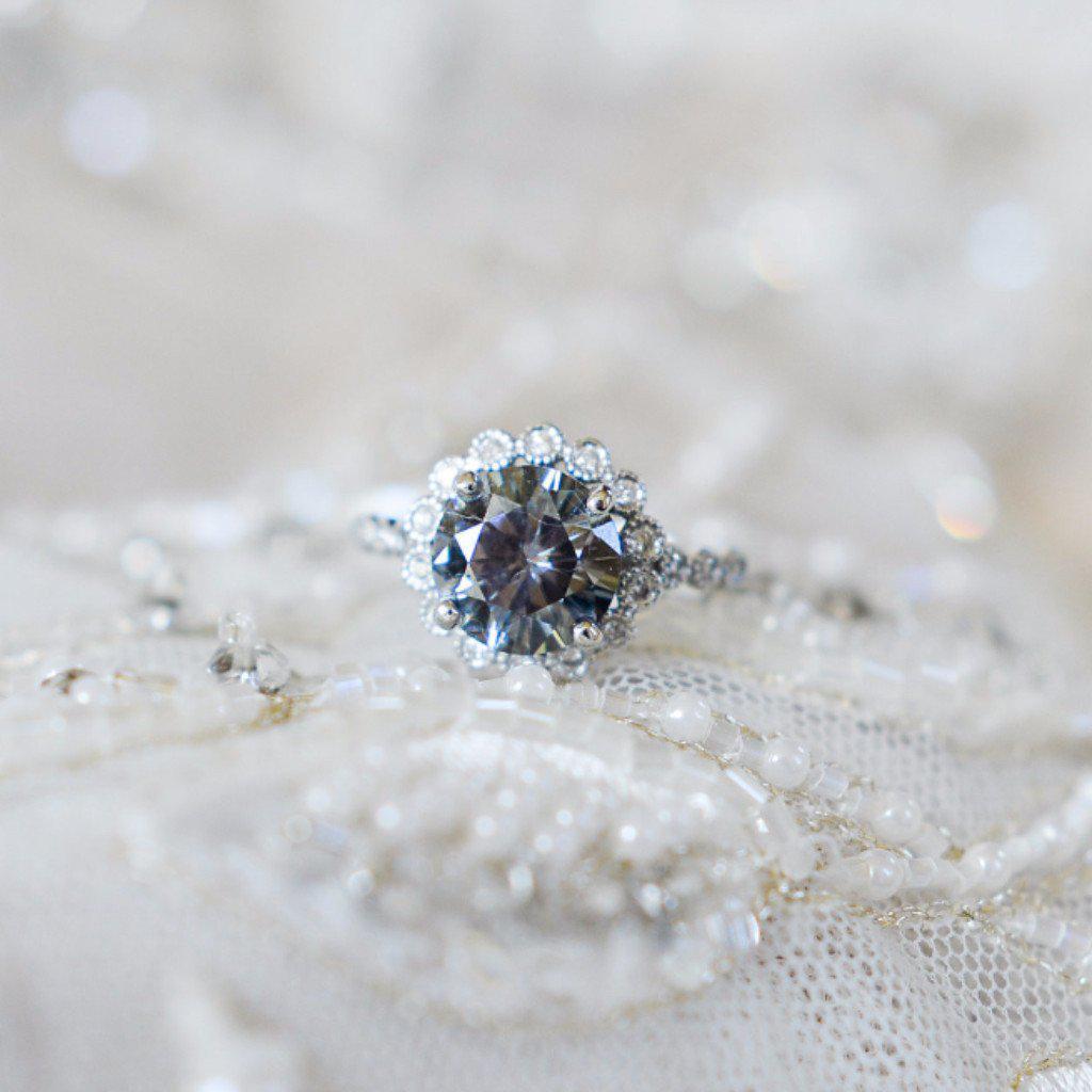 Moissaniteco Moissanite Rings Instagram Blue Moissanite Stone Dark