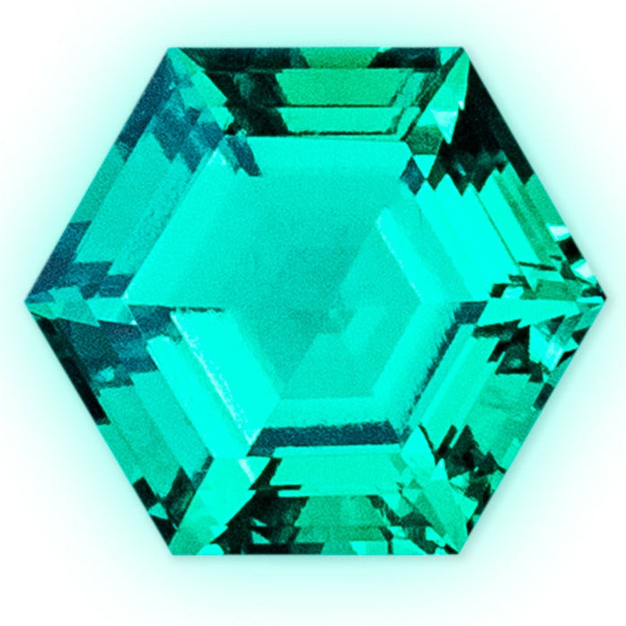 Hexagon FAB Lab-Grown Emerald Gems