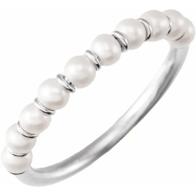 Cultured Pearl Gift Set: 2 Rings & 1 Pair of Earrings