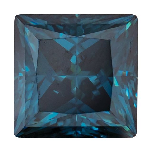 Square Diamond Faceted FAB Blue Moissanite Loose Stone