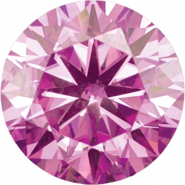 Round Diamond Faceted FAB Pink Moissanite Loose Stone