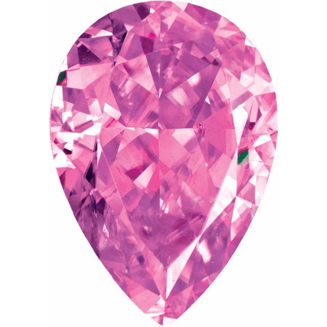 Pear Diamond Faceted FAB Pink Moissanite Loose Stone