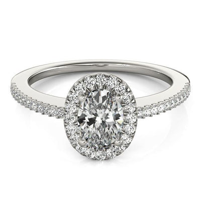 Alana Oval Moissanite Halo Engagement Ring-Custom-Made Jewelry-Fire & Brilliance ®