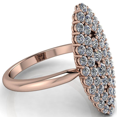 Anastasia MicroPave Diamonds Marquise Shaped Statement Ring-Custom-Made Jewelry-Fire & Brilliance ®