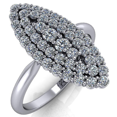 Anastasia MicroPave Diamonds Marquise Shaped Statement Ring-Custom-Made Jewelry-Fire & Brilliance ®