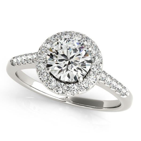 Angelina Round Moissanite Diamond Floating Halo Ring-Custom-Made Jewelry-Fire & Brilliance ®