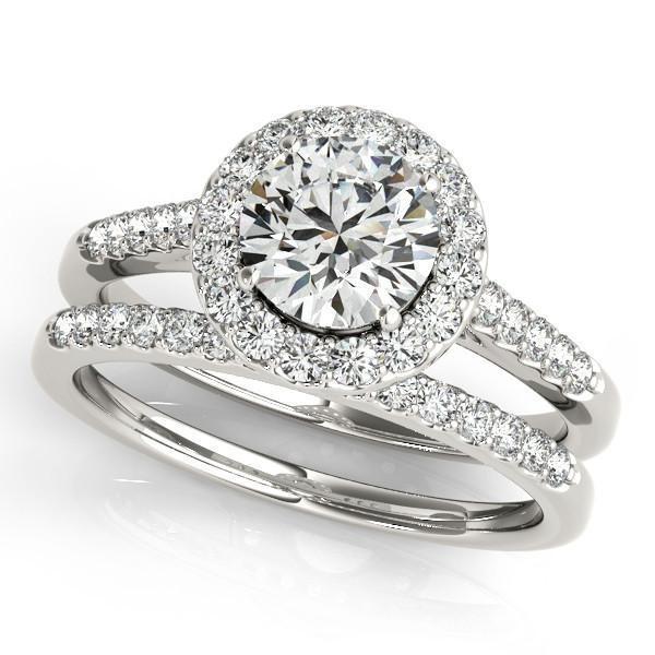 Angelina Round Moissanite Diamond Floating Halo Ring-Custom-Made Jewelry-Fire & Brilliance ®