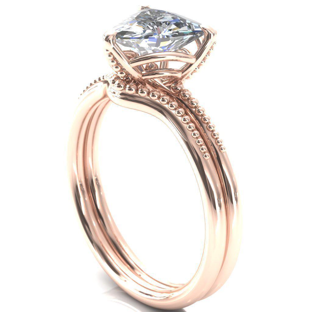 Antonia Trillion Moissanite 3 Prong Engagement Ring-Custom-Made Jewelry-Fire & Brilliance ®