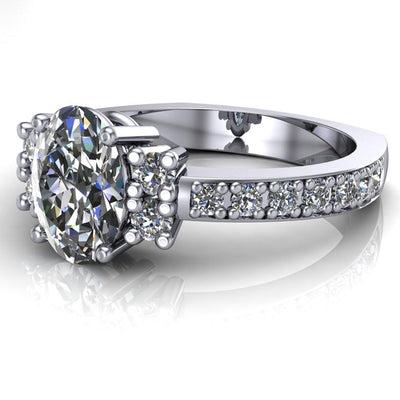Arcadia Oval Diamond Channel Under Bezel Engagement Ring-Custom-Made Jewelry-Fire & Brilliance ®