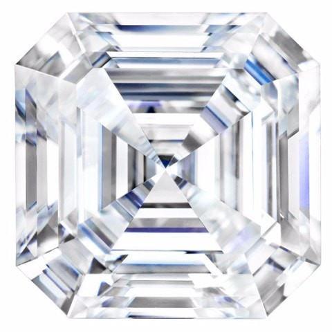Asscher Forever One Charles & Colvard Loose Moissanite Stone-Forever ONE Moissanite-Fire & Brilliance ®
