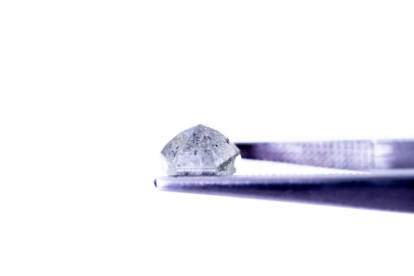 Salt & Pepper Hexagon Step Cut Diamond Faceted FAB Moissanite Loose Stone