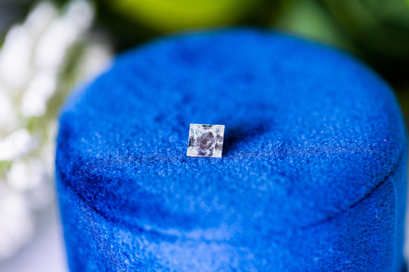 Salt & Pepper Princess Diamond Faceted FAB Moissanite Loose Stone