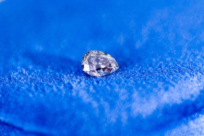 Salt & Pepper Pear Diamond Faceted FAB Moissanite Loose Stone
