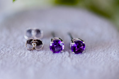 Power In Purple Gift Set: 1 Pair of Earrings & 2 Earring Jackets