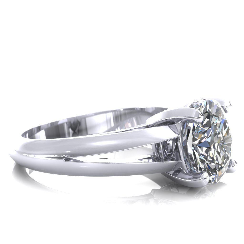 Beverley Oval Moissanite 4 Prong Split Shank High Setting Cathedral Ring-Custom-Made Jewelry-Fire & Brilliance ®