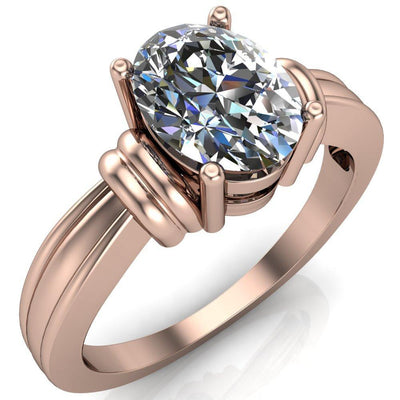 Blake Oval Moissanite 4 Prong Ring-Custom-Made Jewelry-Fire & Brilliance ®
