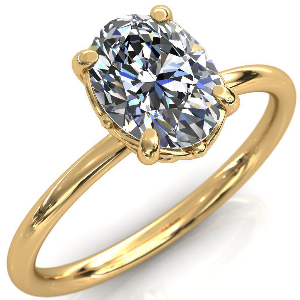 Sphere Ring Intersection Bond Oval Center Stone Arches With Intersection Spheres Engagement Rin ...