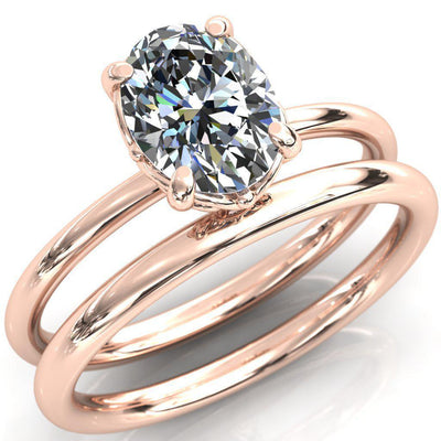 Sphere Ring Intersection Bond Oval Center Stone Arches With Intersection Spheres Engagement Rin ...