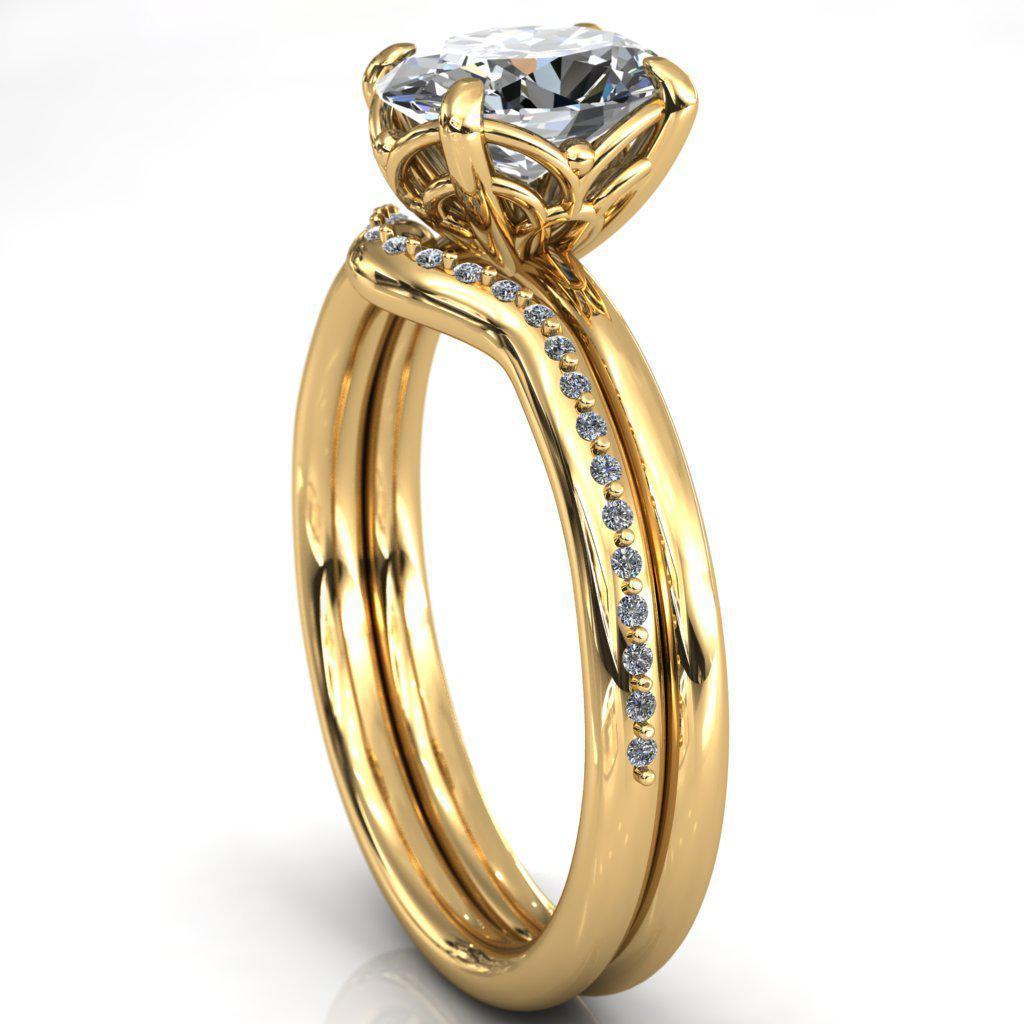 Sphere Ring Intersection Bond Oval Center Stone Arches With Intersection Spheres Engagement Rin ...