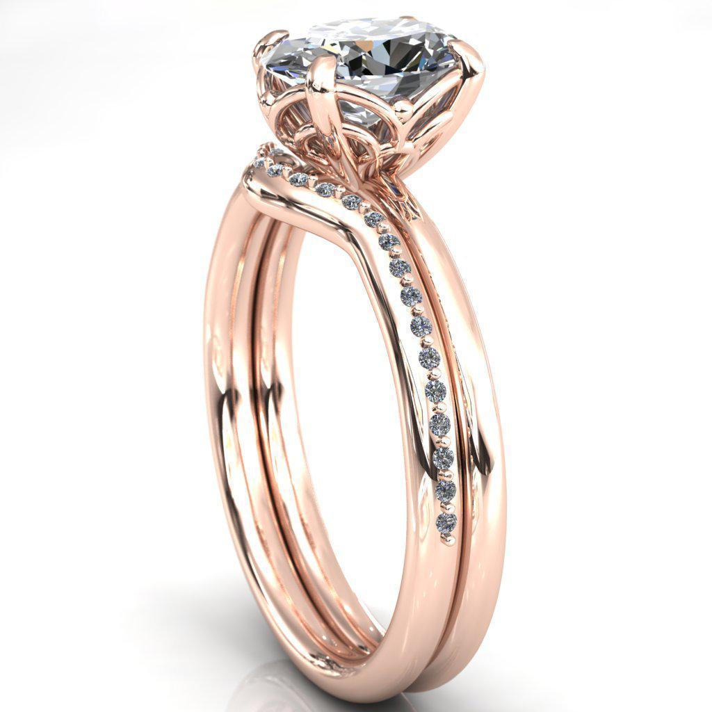 Sphere Ring Intersection Bond Oval Center Stone Arches With Intersection Spheres Engagement Rin ...