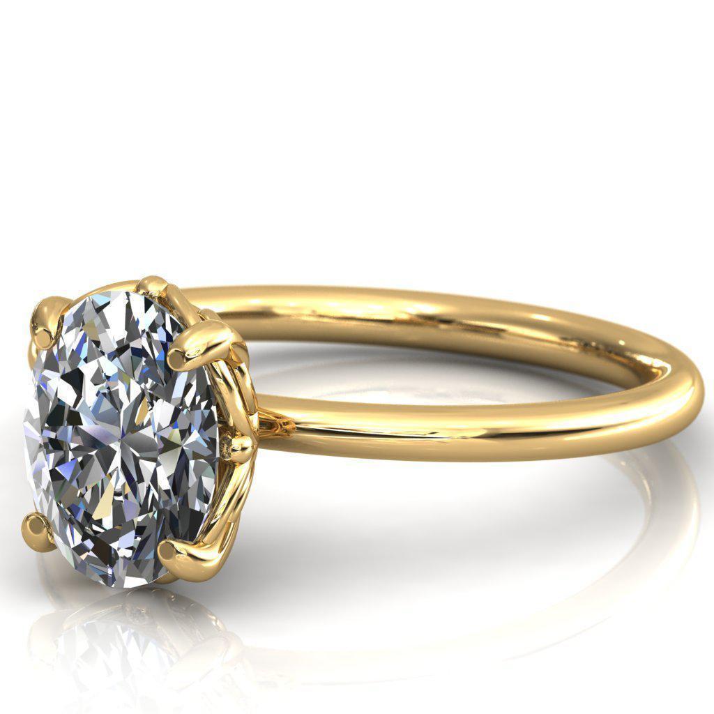 Sphere Ring Intersection Bond Oval Center Stone Arches With Intersection Spheres Engagement Rin ...