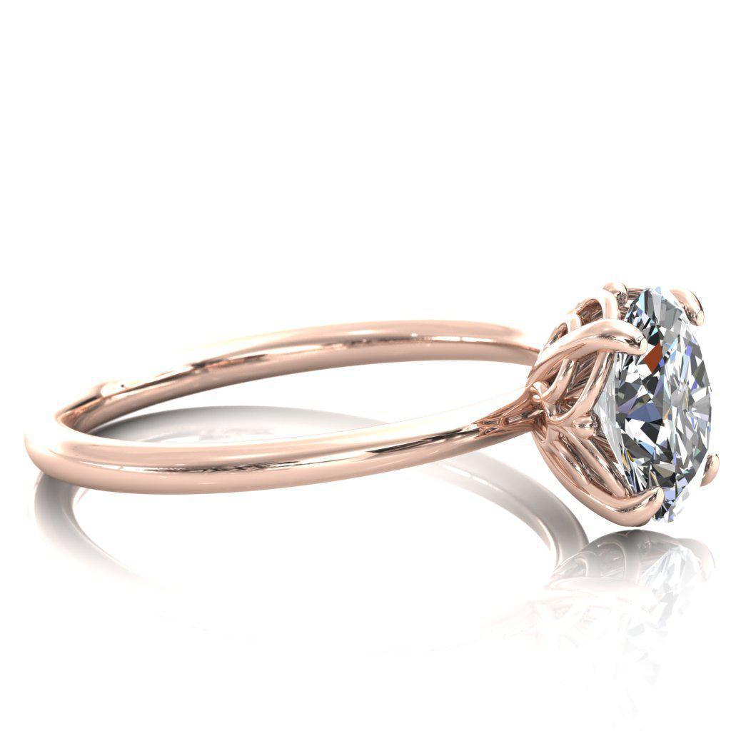 Bond Oval Moissanite Arches With Intersection Spheres Engagement Ring-Custom-Made Jewelry-Fire & Brilliance ®