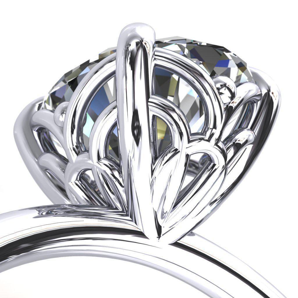 Sphere Ring Intersection Bond Oval Center Stone Arches With Intersection Spheres Engagement Rin ...