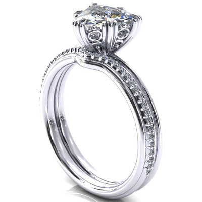 Botticelli Trillion Moissanite 6-Fancy Prong Engagement Ring-Custom-Made Jewelry-Fire & Brilliance ®