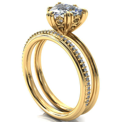Botticelli Trillion Moissanite 6-Fancy Prong Engagement Ring-Custom-Made Jewelry-Fire & Brilliance ®