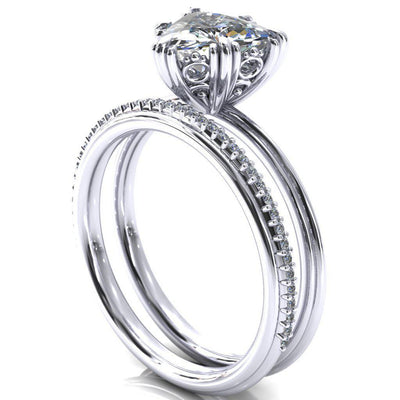 Botticelli Trillion Moissanite 6-Fancy Prong Engagement Ring-Custom-Made Jewelry-Fire & Brilliance ®