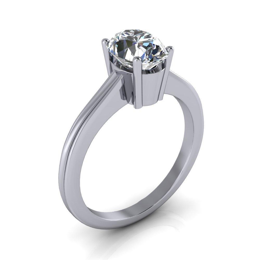 Brogue Oval Moissanite 4 Prong Under Bezel Ring-Custom-Made Jewelry-Fire & Brilliance ®