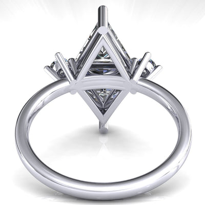 7.5mm Triangle Two-Stone Center Toi Et Moi Ring