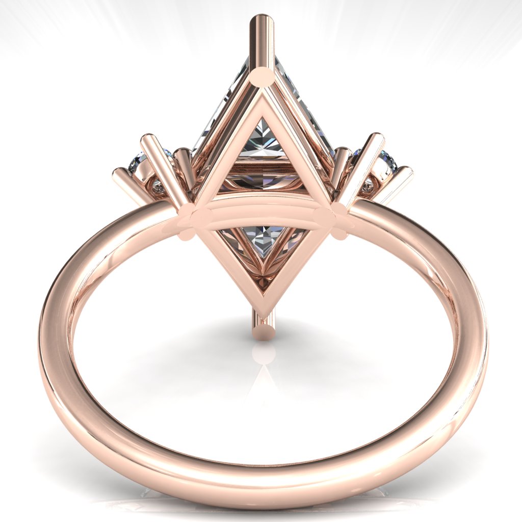 7.5mm Triangle Two-Stone Center Toi Et Moi Ring