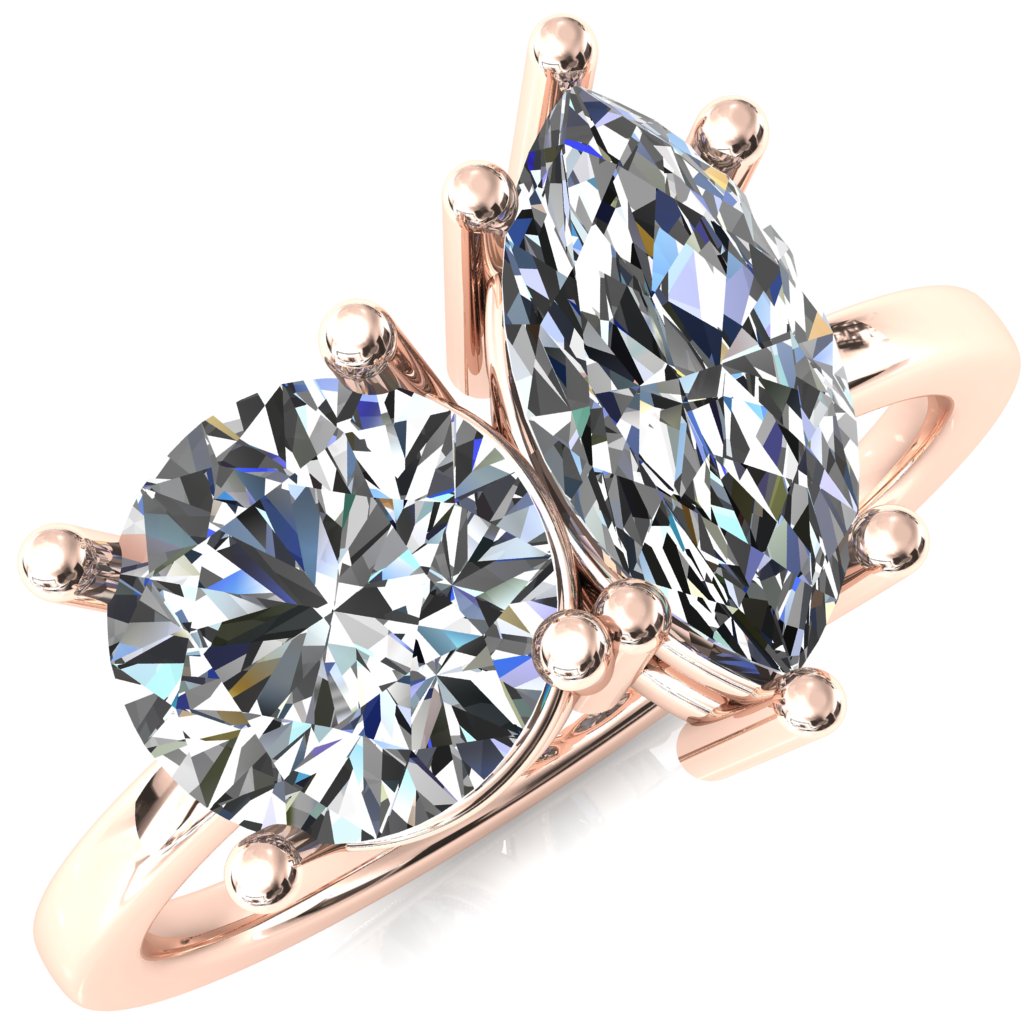 123915 0.75 carat Marquise & Round Diamond Band - Freedman Jewelers