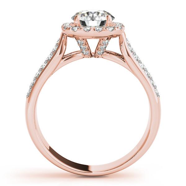 Carrie Round Moissanite Halo Engagement Ring-Custom-Made Jewelry-Fire & Brilliance ®
