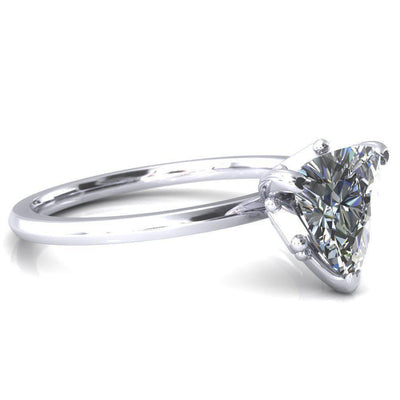 Celina Trillion Moissanite 3 Prong Engagement Ring-Custom-Made Jewelry-Fire & Brilliance ®