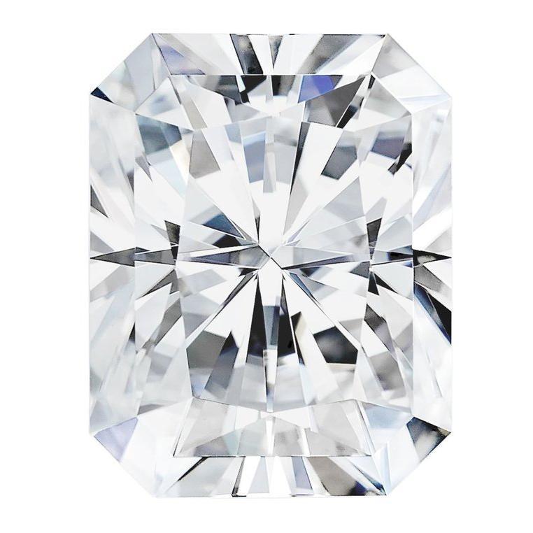 Radiant Cut Lab-Created Moissanite – Loose White Stone, D Color, VVS1 Clarity – With GRA Certificate