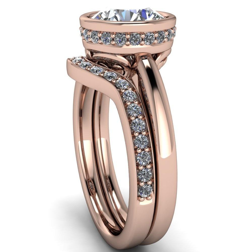 Cheryl Round Center Stone Accent Bezel Ring – FIRE & BRILLIANCE