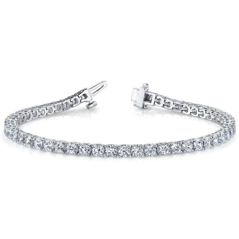 Classic Rounded Links Tennis Moissanite or Diamond Bracelet-Custom-Made Jewelry-Fire & Brilliance ®
