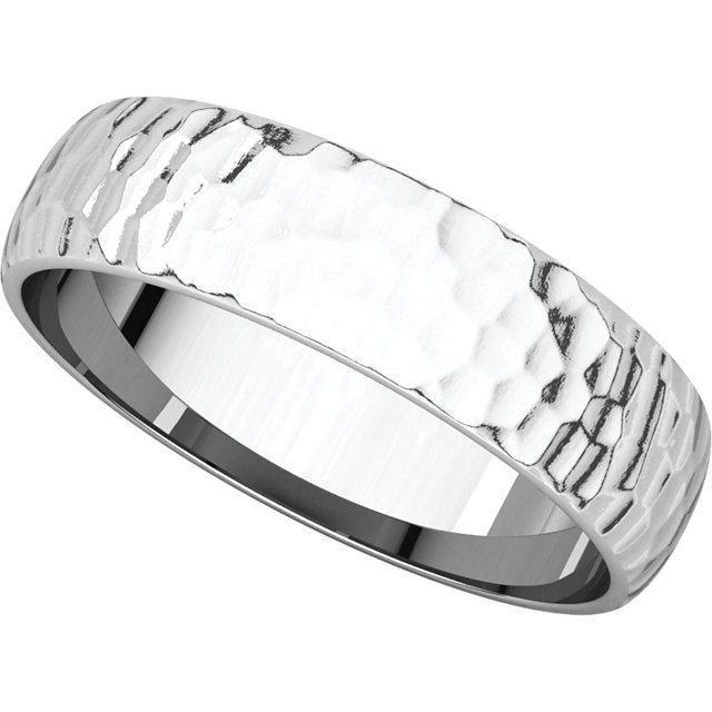Classic Wedding Band - Hammer Finish-Wedding and Anniversary Bands-Fire & Brilliance ®