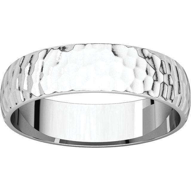 Classic Wedding Band - Hammer Finish-Wedding and Anniversary Bands-Fire & Brilliance ®